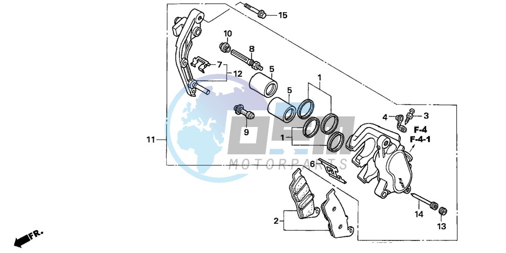 FRONT BRAKE CALIPER (L.) (CBF600S6,8/SA6/N6,8/NA6)