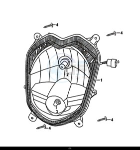 ORBIT III 50 (45 KM/H) (XE05W1-EU) (L8-M0) drawing HEAD LIGHT