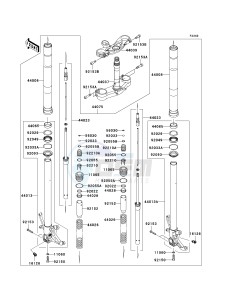 ZX 636 C [NINJA ZX-6R] (C1) C1 drawing FRONT FORK