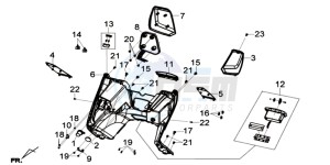 GTS 125I EURO4 SPORT L7 drawing COWLING INNER FR PLATE