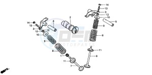 XR100R drawing CAMSHAFT/VALVE