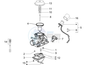 Liberty 200 4t (N15000U01) drawing Carburetors components