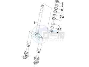 Runner 50 Pure Jet drawing Fork steering tube - Steering bearing unit