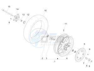 X Evo 125 Euro 3 (UK) drawing Front wheel