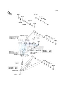 KSV 700 B [KFX 700] (B6F-B9F) B7F drawing SUSPENSION