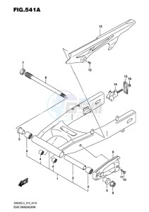 SV650S EU drawing REAR SWINGINGARM