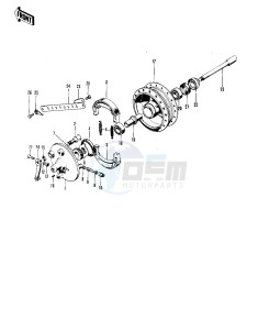 F8 (BISON A) 250 (BISON A) drawing FRONT HUB_BRAKE -- 71-72 F8_F8-A- -