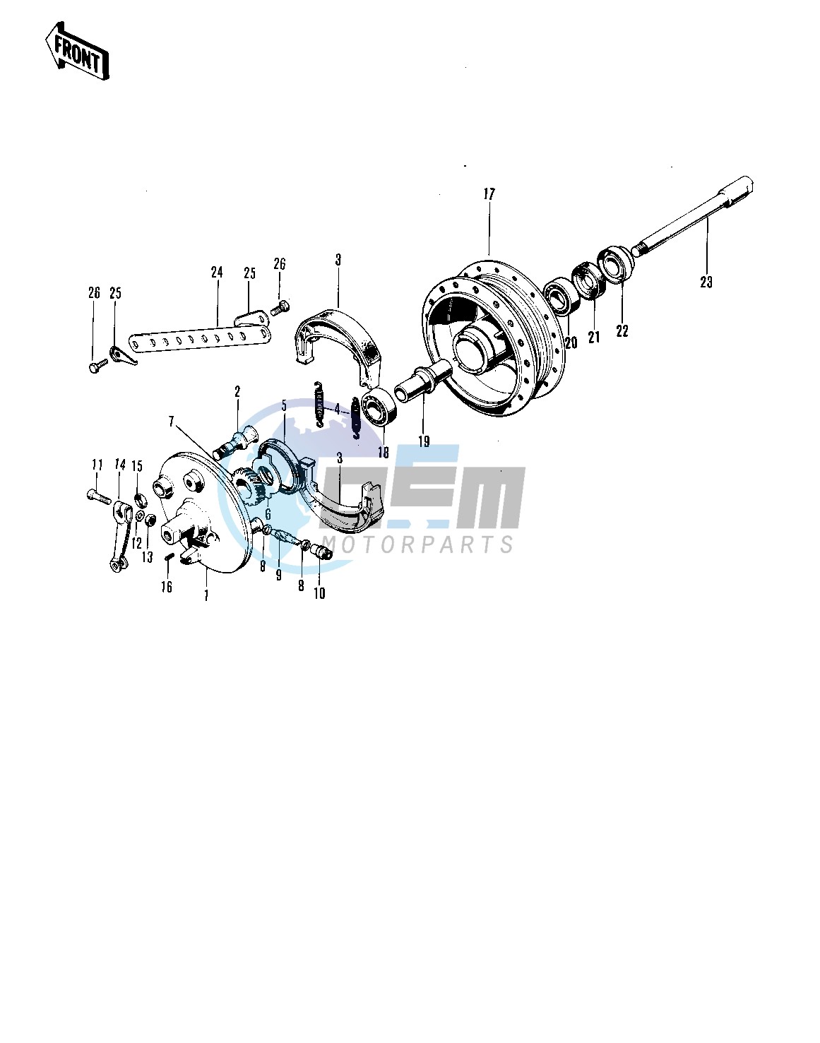 FRONT HUB_BRAKE -- 71-72 F8_F8-A- -