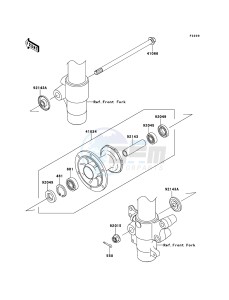 KX85/KX85-<<II>> KX85BCF EU drawing Front Hub