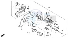 NX650 500 DOMINATOR drawing REAR BRAKE CALIPER (1)