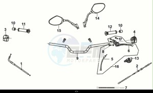 NH-T125I (MG12B2-EU) (E5) (M1) drawing THROTTLE GRIP - HANDLE - BACK MIRROR