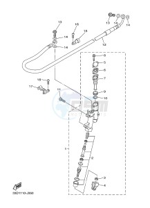 YZ450F (B111 B112 B113 B114) drawing REAR MASTER CYLINDER