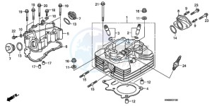 TRX250X9 Australia - (U) drawing CYLINDER HEAD