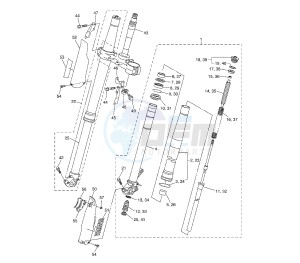 WR R 250 drawing FRONT FORK