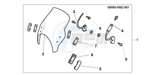 CB600F CB600F drawing METER VISOR