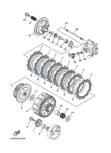 YZ125 (B4X6) drawing CLUTCH