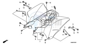 TRX250XA Australia - (U) drawing REAR FENDER