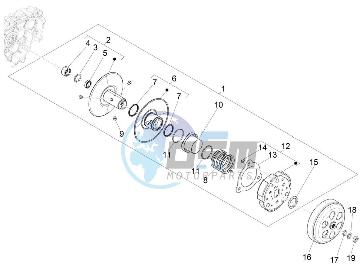 Driven pulley