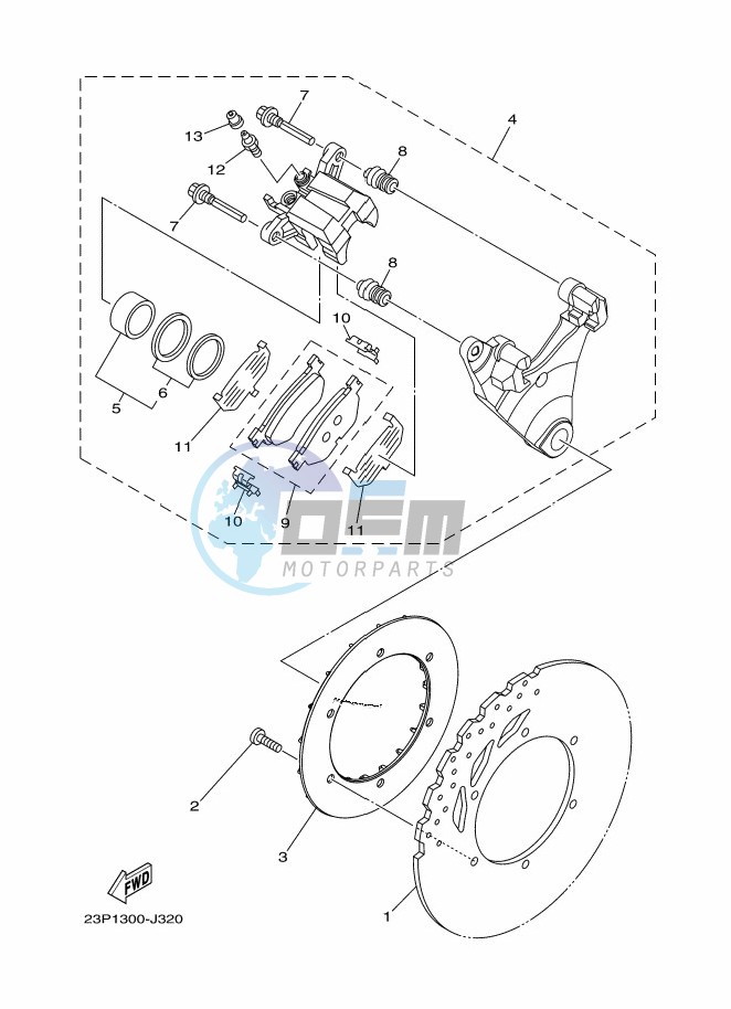 REAR BRAKE CALIPER