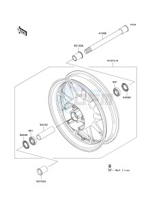 VN 1700 A [VULCAN 1700 VOYAGER] (9FA) A9F drawing FRONT WHEEL