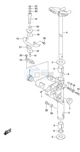 DF 9.9B drawing Swivel Bracket Tiller Handle w/Power Tilt