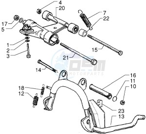 50 4T drawing Central Stand swinging arm