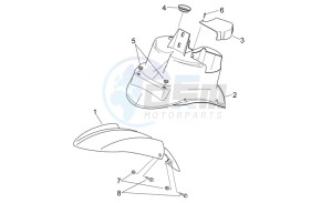 Sonic 50 Air drawing Front body V - Front mudguard