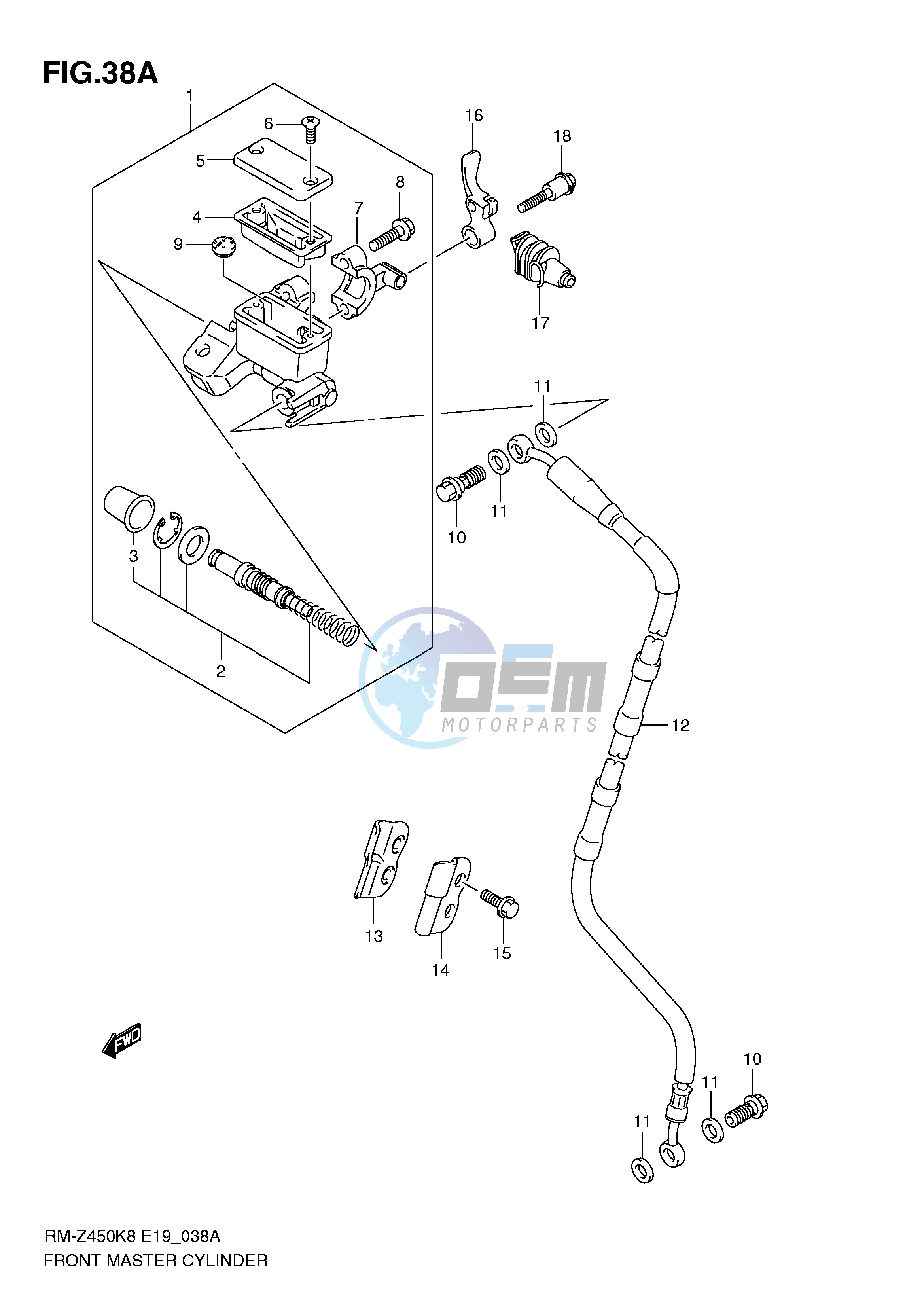 FRONT MASTER CYLINDER (RM-Z450L1)