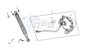 SYMPLY 150 drawing TAIL LIGHT - REAR SUSPENSION