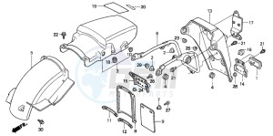 XL600V TRANSALP drawing REAR FENDER