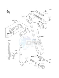 KLX 300 A [KLX300R] (A7-A9) [KLX300R] drawing CAMSHAFT-- S- -_TENSIONER