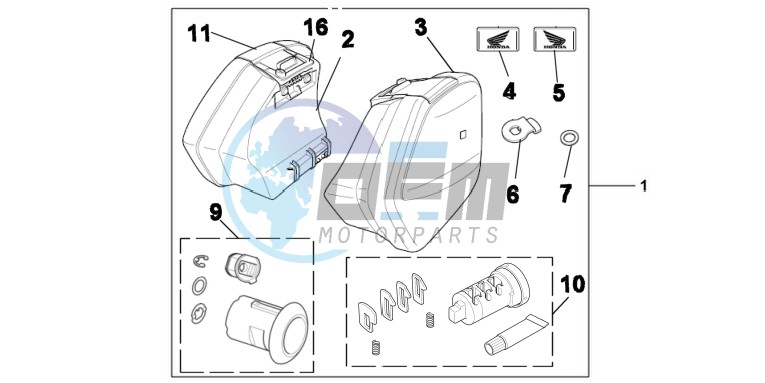 KIT, PANNIER 29L ONE KEY