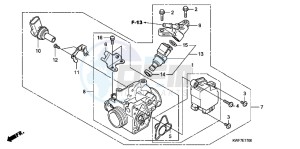 CBF125MB drawing THROTTLE BODY