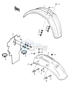 KDX 250 B [KDX250] (B1) [KDX250] drawing FENDERS -- 81KDX250-B1- -