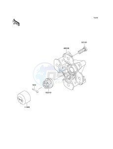 KVF 750 E [BRUTE FORCE 750 4X4I NRA OUTDOORS] (E8F-E9FA) E8F drawing FRONT HUB