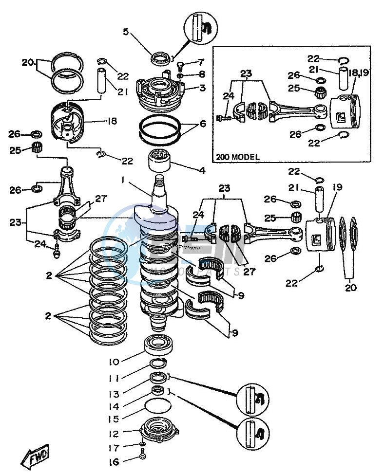 CRANKSHAFT--PISTON