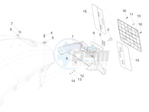 946 ARMANI 125 4T 3V ABS E3 (EMEA, APAC) drawing Rear cover - Splash guard