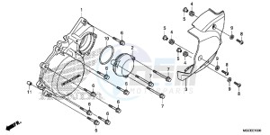 CB1100SAE CB1100 UK - (E) drawing LEFT CRANKCASE COVER