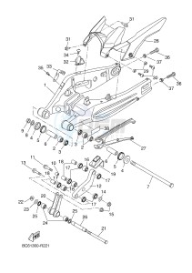 MTT690-U MT-07 TRACER TRACER 700 (BC62 BC62 BC62 BC62 BC62) drawing REAR ARM