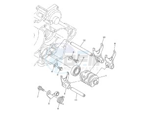 YZ LC 125 drawing SHIFT CAM AND FORK