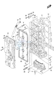 DF 150A drawing Cylinder Head