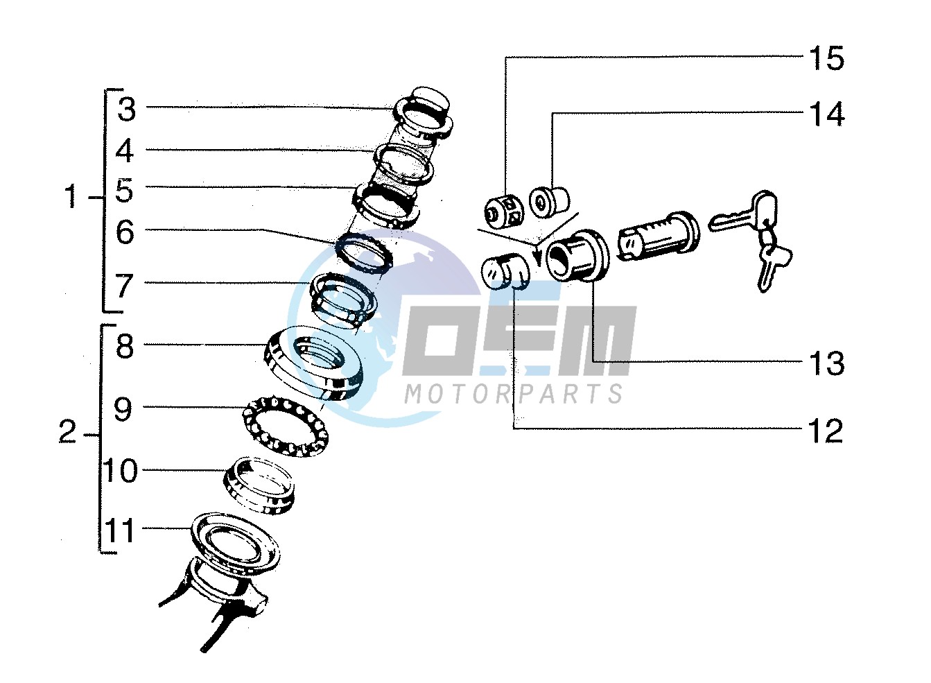 Steering bearing unit