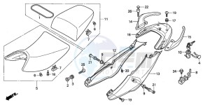 CBF600NA drawing SEAT/SEAT COWL