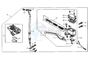 RED DEVIL - 50 cc drawing FRONT BRAKE SYSTEM