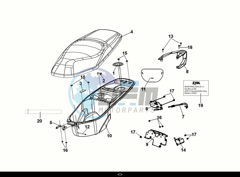 SEAT - REAR GRIP