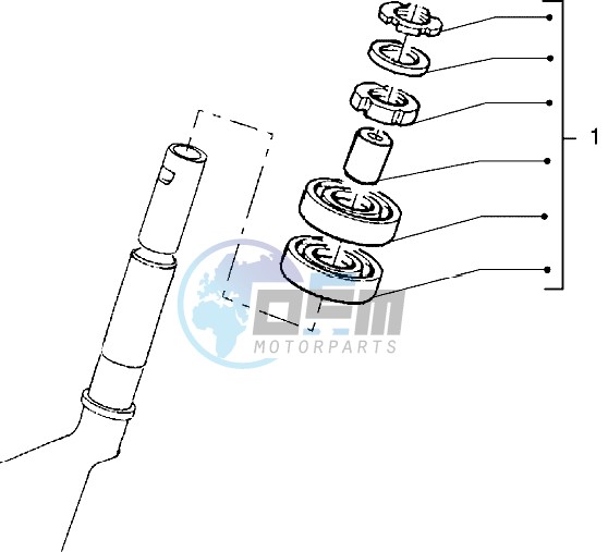 Steering ball bearings assy