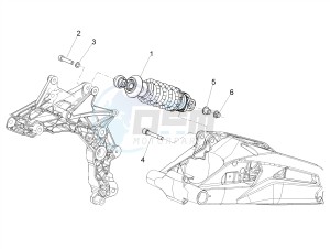 SHIVER 900 E4 ABS (NAFTA) drawing Shock absorber