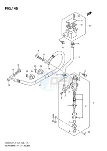 GSX650F (E3-E28) Katana drawing REAR MASTER CYLINDER (GSX650FL1 E3)