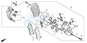 FJS400D SILVER WING drawing FRONT BRAKE CALIPER