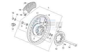 Nevada Classic IE 750 drawing Rear wheel